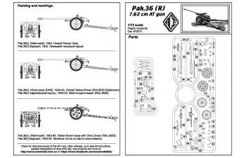 Сборная модель Немецкое 7,62 сm противотанковое орудие Pak.36 (R)
