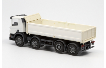 SCANIA P 8х2 самосвал с стальными бортами, белый/слоновая кость