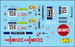 Декаль ВАЗ 2121 №156 Дакар 1983