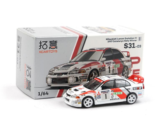 MITSUBISHI Lancer Evolution IV #1, white / red