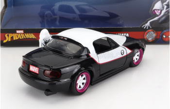 MAZDA Miata With Marvel Ghost Spider 1990, Black White