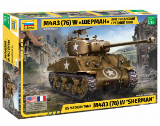 Сборная модель Американский средний танк М4А3(76) "Шерман"