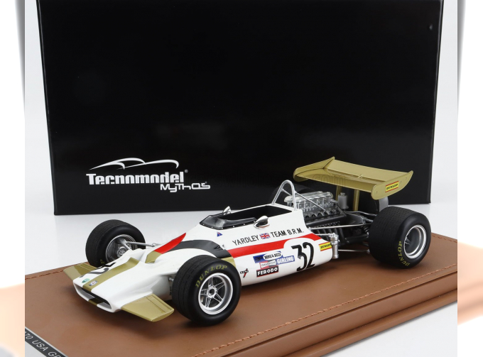 BRM F1 P153 №32 Usa Gp (1970) Peter Westbury, White Gold