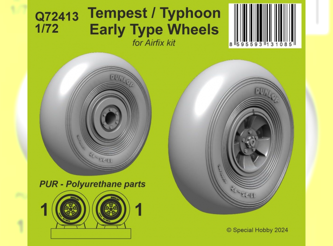 Tempest/Typhoon Early Type Wheels (For Airfix Kit)