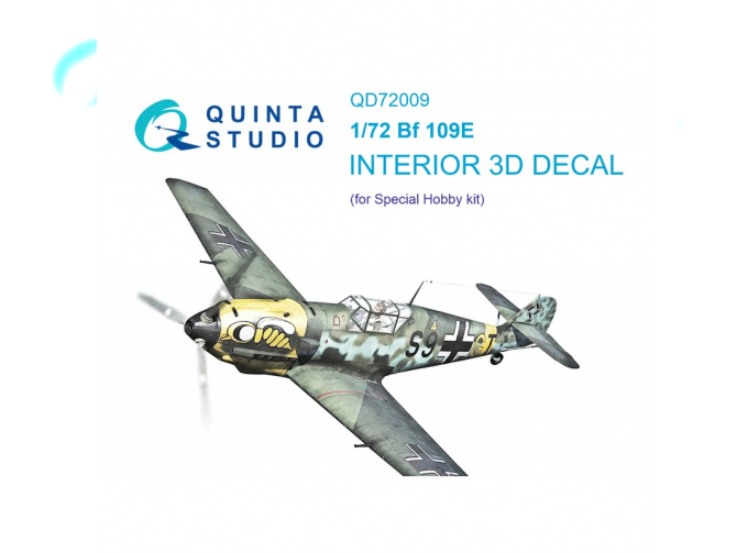 3D Декаль интерьера кабины Bf 109E (Special Hobby)