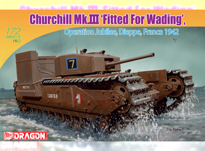 Сборная модель Churchill Mk.III Fitted For Wading Operation Jubilee, Dieppe France 1942