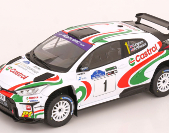 TOYOTA Yaris Gr Rally2 Hybrid №1 Winner Rally Voyonic Grampian Forest (2024) Chris Ingram - Alexander Kihurani, White Red Green