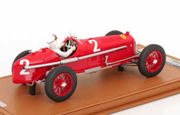 ALFA ROMEO F1 P3 Tipo B Scuderia Ferrari №2 Winner German Gp (with Pilot Figure) (1932) Rudolf Caracciola, Alfa Red