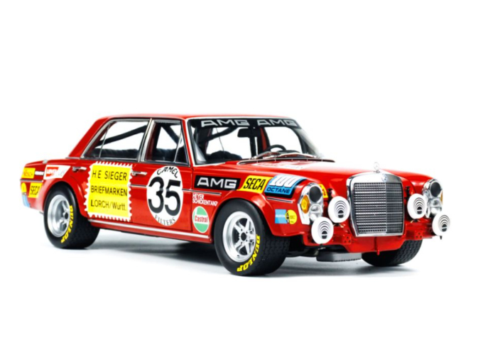 MERCEDES-BENZ 300 SEL 6.8 Team AMG 24H Spa 2nd Place Heyer, Schickentanz #35 (1971), red