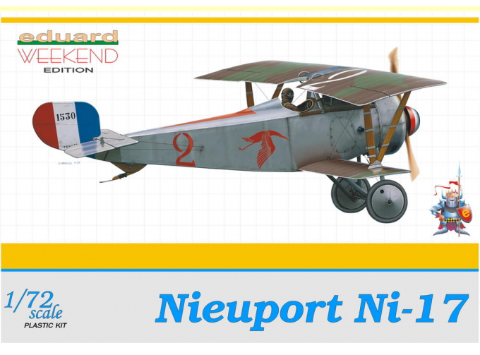 Сборная модель Самолет-биплан Nieuport Ni-17