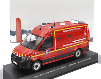 MAN Tge L2h2 Gifa Vsav Sdis 88 Vosges Vehicule De Secours Et D'assistance Aux Victimes Sapeurs Pompiers (2020), Red Yellow Black