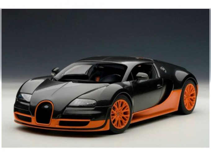 BUGATTI VEYRON SUPER SPORT WORLD RECORD, черный с оранжевым