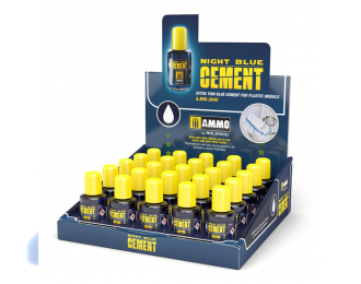 Night Blue Cement DISPLAY (25 Jars Night Blue Cement 30mL) – Discount Included