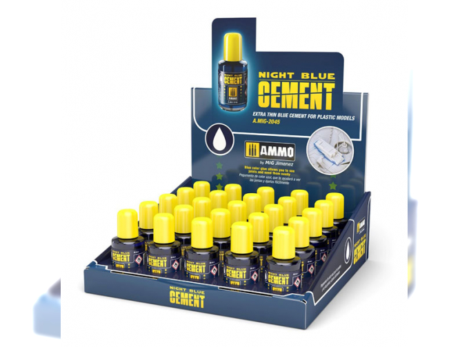 Night Blue Cement DISPLAY (25 Jars Night Blue Cement 30mL) – Discount Included