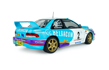 SUBARU Impreza WRC99 Team Belgacom (Night Version) #2 4th Rally Belgium Westhoek Ypres 1998 Jean Marc Fortin - Gregoire De Mevius, blue / white
