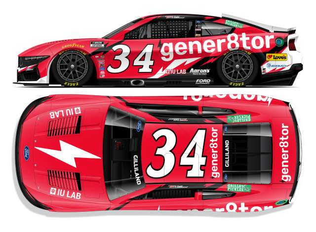 Ford Mustang #34 Todd Gilliland *geneg8tor*, red/white 2025