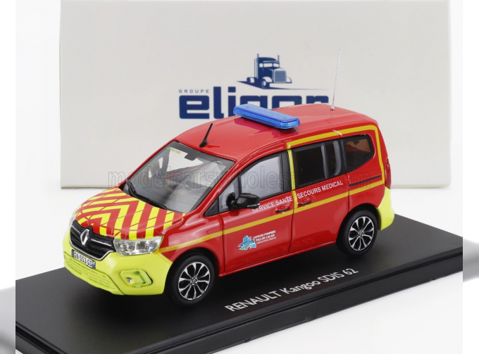 RENAULT Kangoo Sdis 62 Service Sante Secours Medical Sapeurs Pompiers (2020), Red Yellow