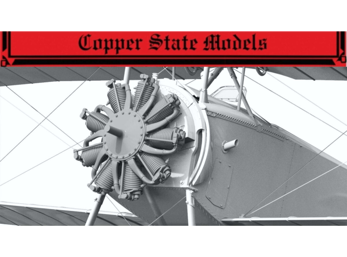 Сборная модель Авиационный двигатель Le Rhone 9C мощностью 80 л. с.