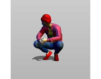 Фигура Гопник, окрашенная