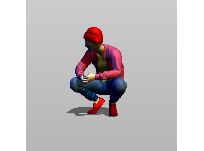 Фигура Гопник, окрашенная