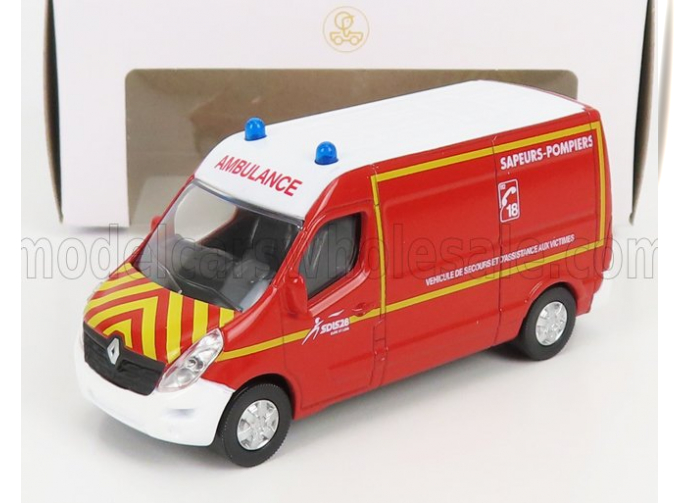 RENAULT Master Van Ambulance Sapeurs Pompiers Secours (2014), Red