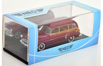 CHEVROLET Styleline Deluxe Station Wagon (1952), metallic red/wood