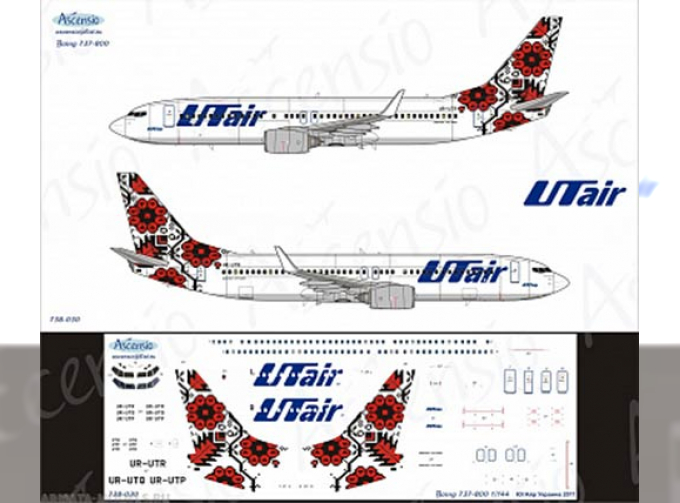 Декаль на самолет боенг 737-800 (UtAir Ukraine)