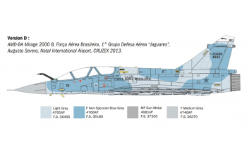 Сборная модель DASSAULT AVIATION Mirage 2000 B/d - French Armee De L'air - War Aircraft (1985) - Military Airplane