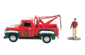 FORD F-100 Tow Truck with Mechanic Figure* Christmas 2025 Limited Edition* (1956), red / white / green