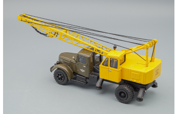 Автокран К-52 на шасси Минский 200 бортовой, зеленый / серый