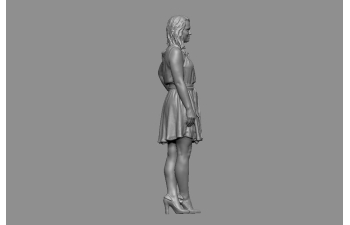 Фигурка Девушка в платье в горошек (под покраску)