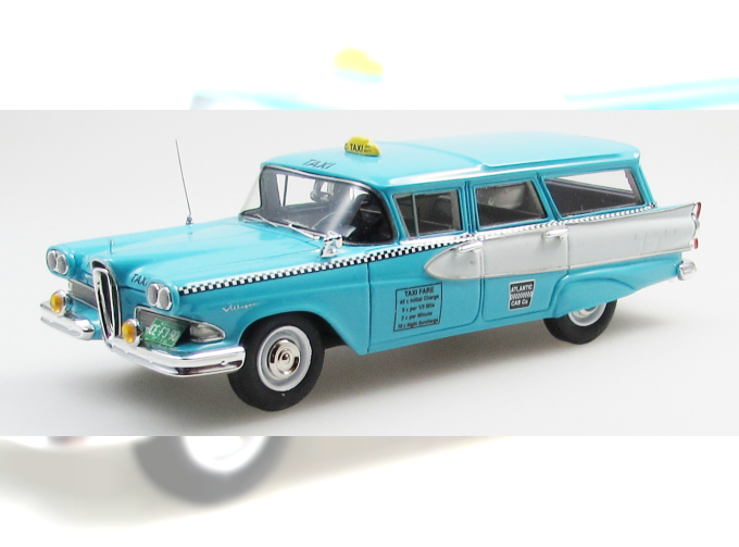 EDSEL Villager taxi (1958), blue/white