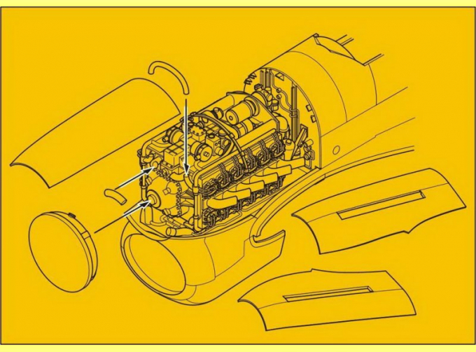 Typhoon Mk.I - Engine set for Airfix kit