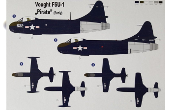 Сборная модель Vought F6U Pirate early