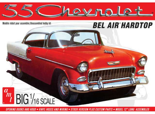 Сборная модель Chevrolet Bel Air Hardtop, plastic modelkit 1955