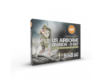 Набор красок US Airborne Division D-Day (14 красок + фигура)