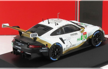 PORSCHE 911 991 Rsr 4.0l Flat-6 Porsche Gt Team N92 24h Le Mans (2019) M.Christensen - K.Estre - L.Vanthoor, White Black Gold