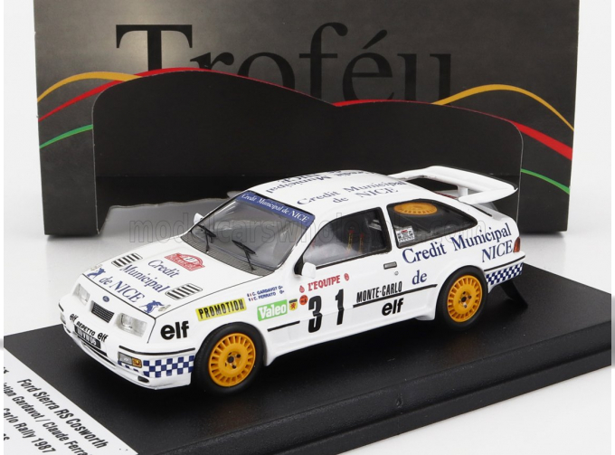 FORD Sierra Rs Cosworth №31 Rally Montecarlo (1987) Christian Gardavot - Claude Ferrato, White