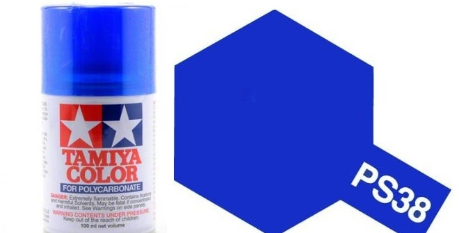 Краска спрей полупрозрачный синий PS-38 Transluscent Blue (в баллоне), 100 мл.