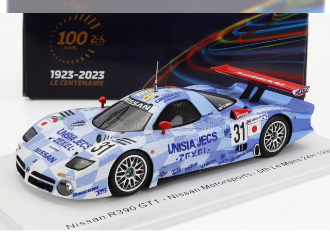 NISSAN R390 Gt1 3.5l Turbo Team Nissan Motorsport N31 24h Le Mans (1998) A.Montermini - E.Comas - J.Lammers, Light Blue White