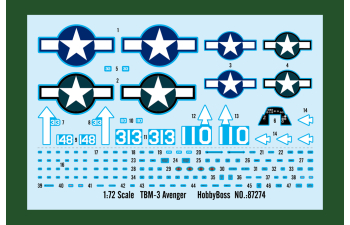 Сборная модель американский торпедоносец Grumman TBM-3 Avenger
