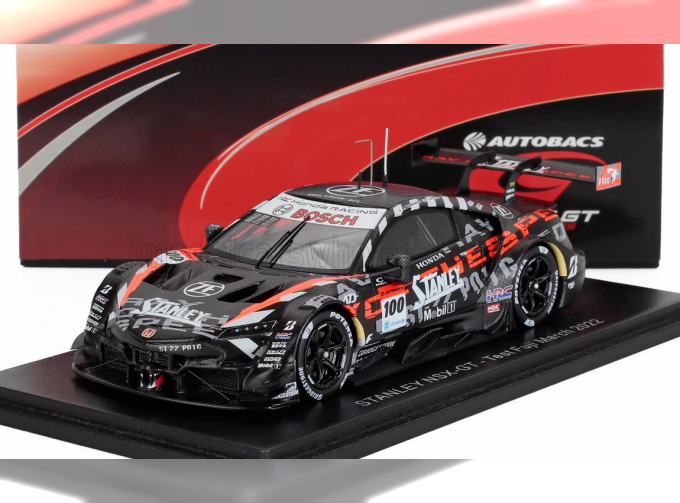 HONDA Nsx-gt №100 Gt500 Class Super Gt 2022 Test Fuji, Black