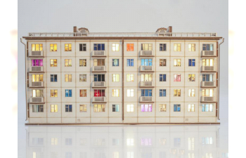 Сборная модель Хрущёвка пятиэтажный дом