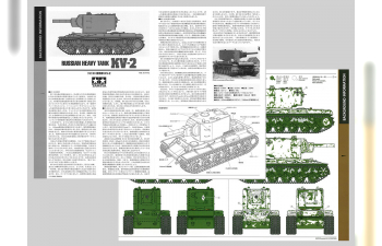 Сборная модель Советский тяжелый танк КВ-2 с двумя фигурами