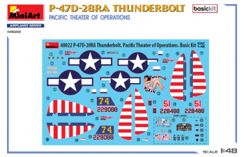 Сборная модель THUNDERBOLT P-47d-28ra Airplane Military 1942