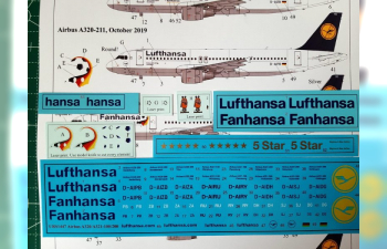 Декаль для Airbus A320/321 Lufthansa