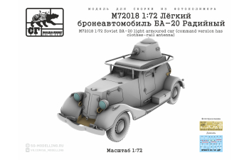 Сборная модель Лёгкий бронеавтомобиль БА-20 Радийный