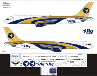 Декаль на самолет боенг 757-200 (I fy)