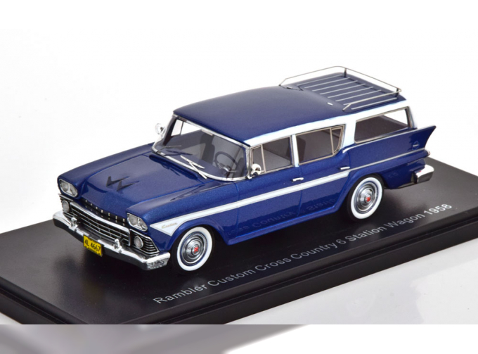 RAMBLER Custom Cross Country 6 Station Wagon (1958), blue metallic white