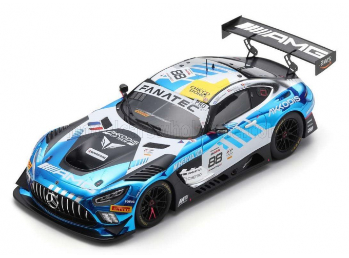 MERCEDES-BENZ Amg Gt3 Team Akkodis Asp №88 2nd 24h Spa (2023) R.Marciello - T.Boguslavskiy - J.Gounon, Blue White